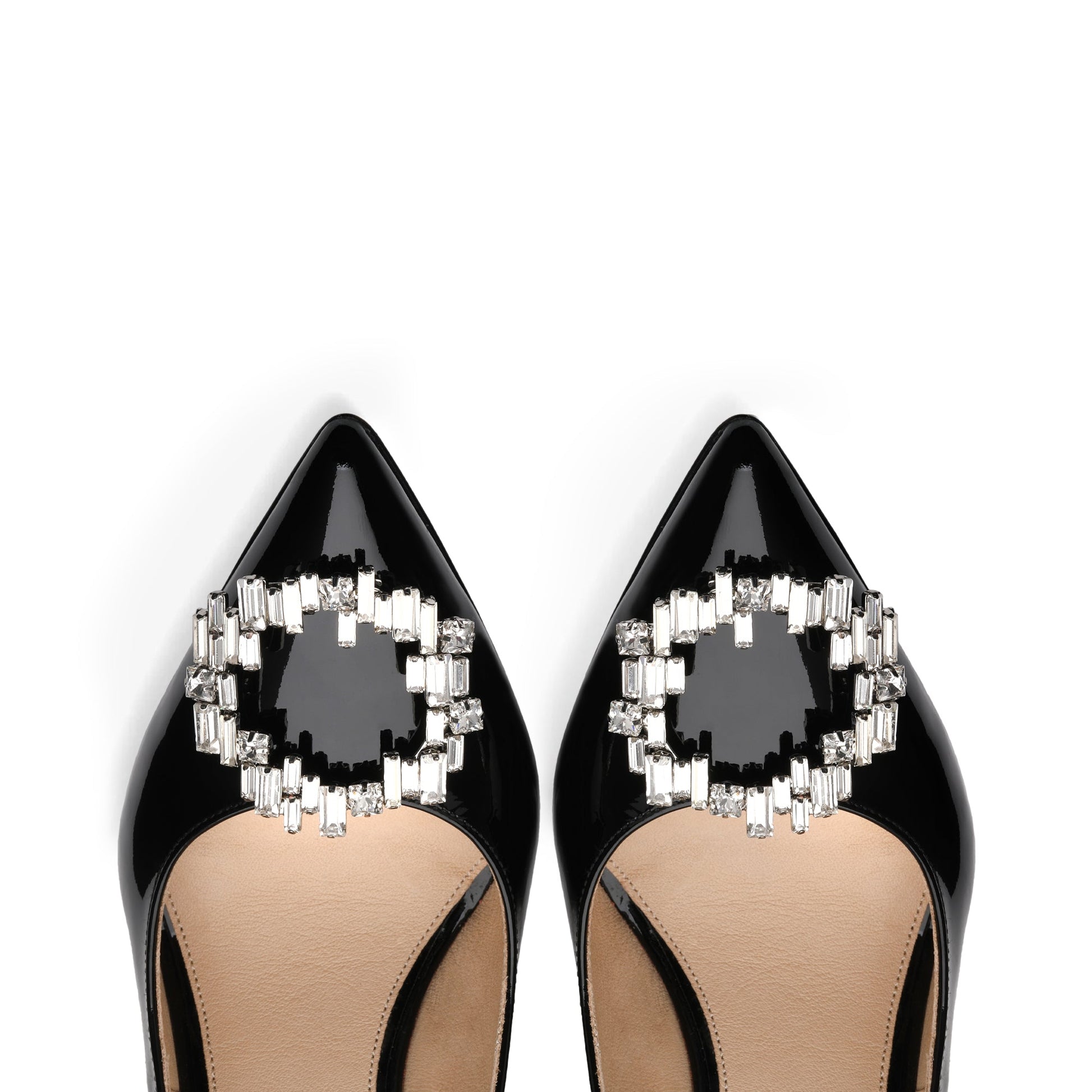 Դասական լաքապատ կոշիկներ կլոր բրոշով