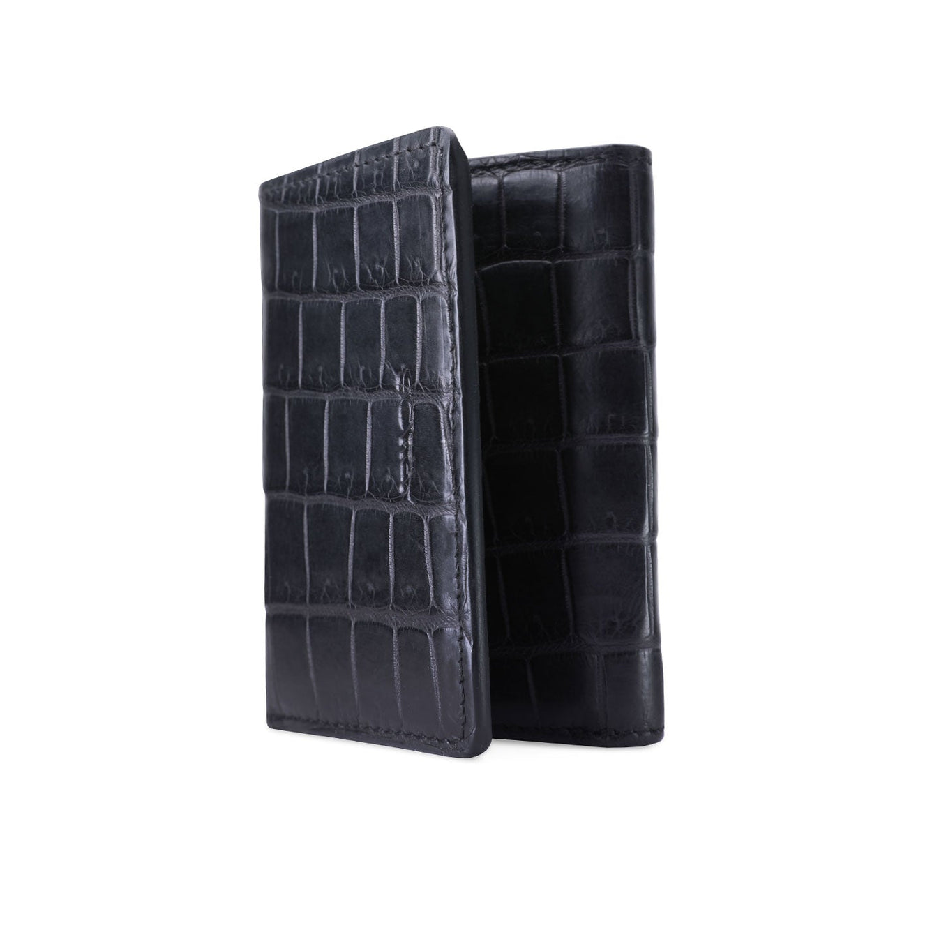 Կոկորդիլոսի կաշվից սև դրամապանակ