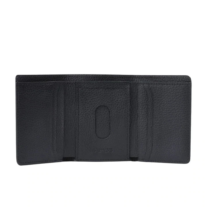 Սև դրամապանակ եռակի ծալվացքով