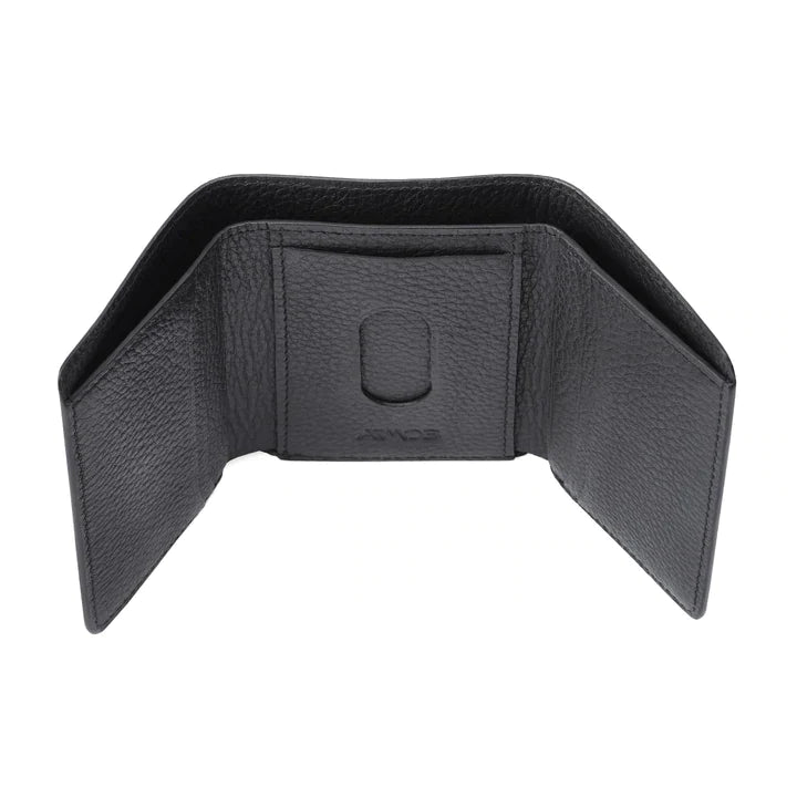 Սև դրամապանակ եռակի ծալվացքով