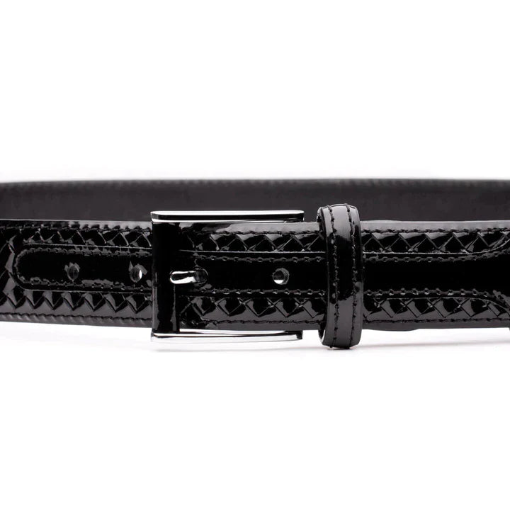 Հյուսված լաքապատ կաշվե գոտի