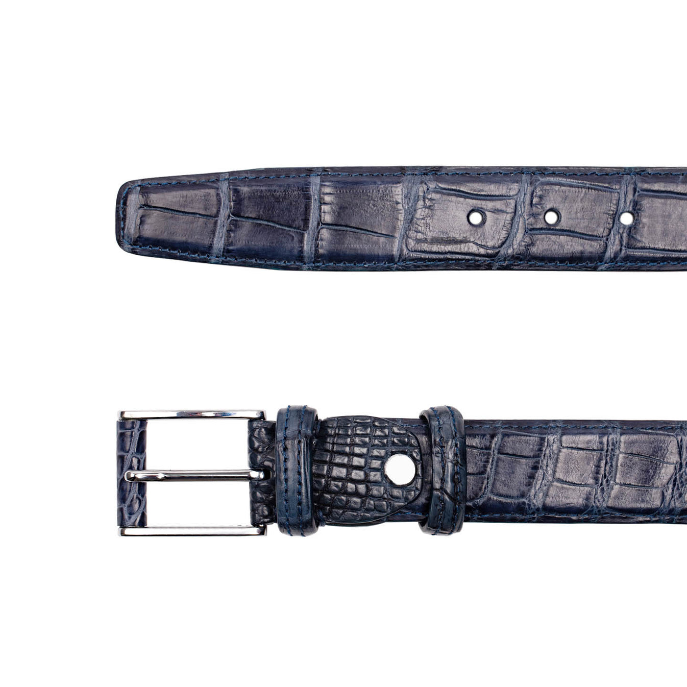 Crocodile leather belt