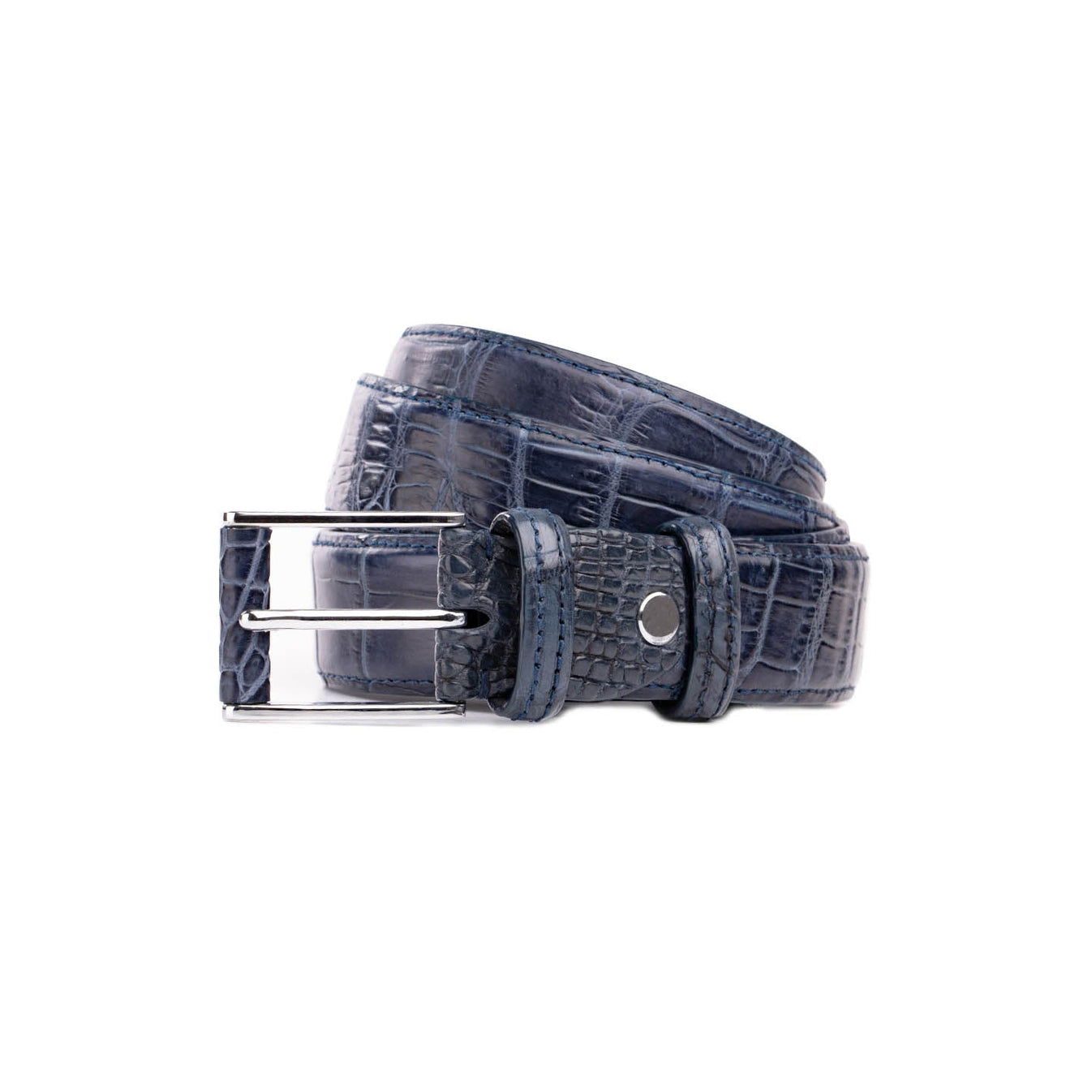 Crocodile leather belt