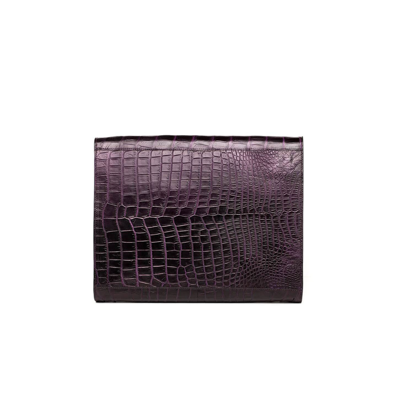 Purple brief of crocodile leather