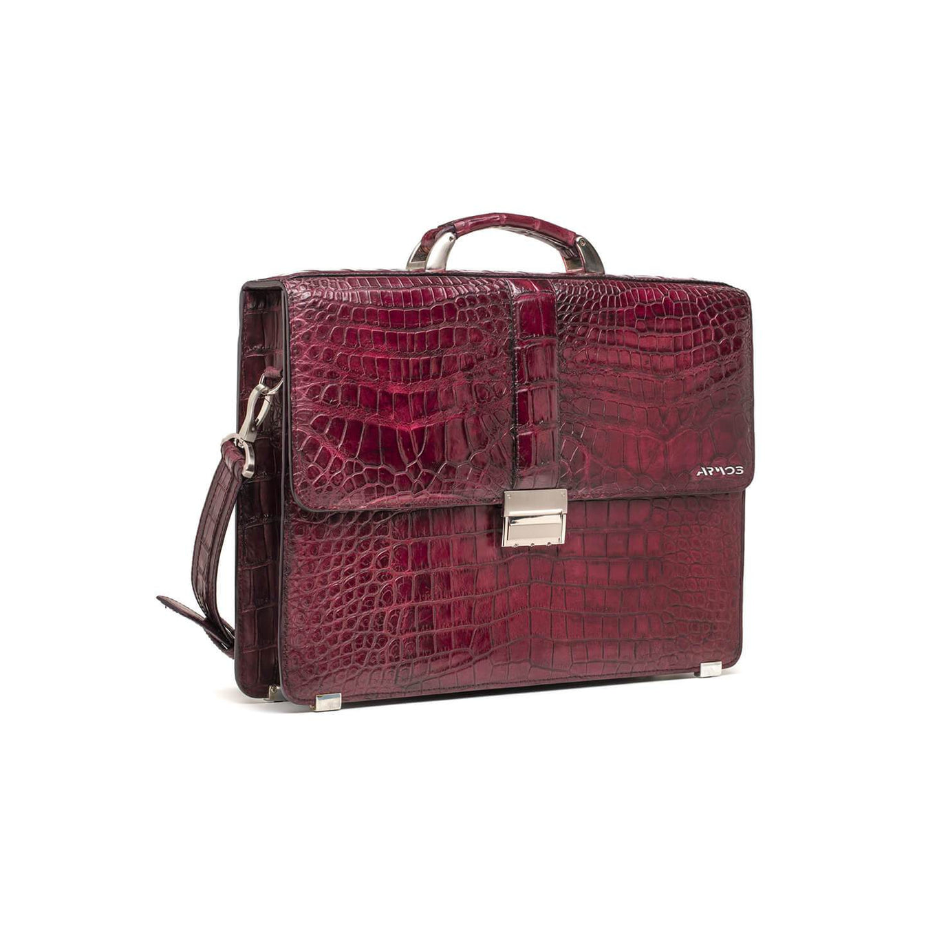 Crocodile leather business bag