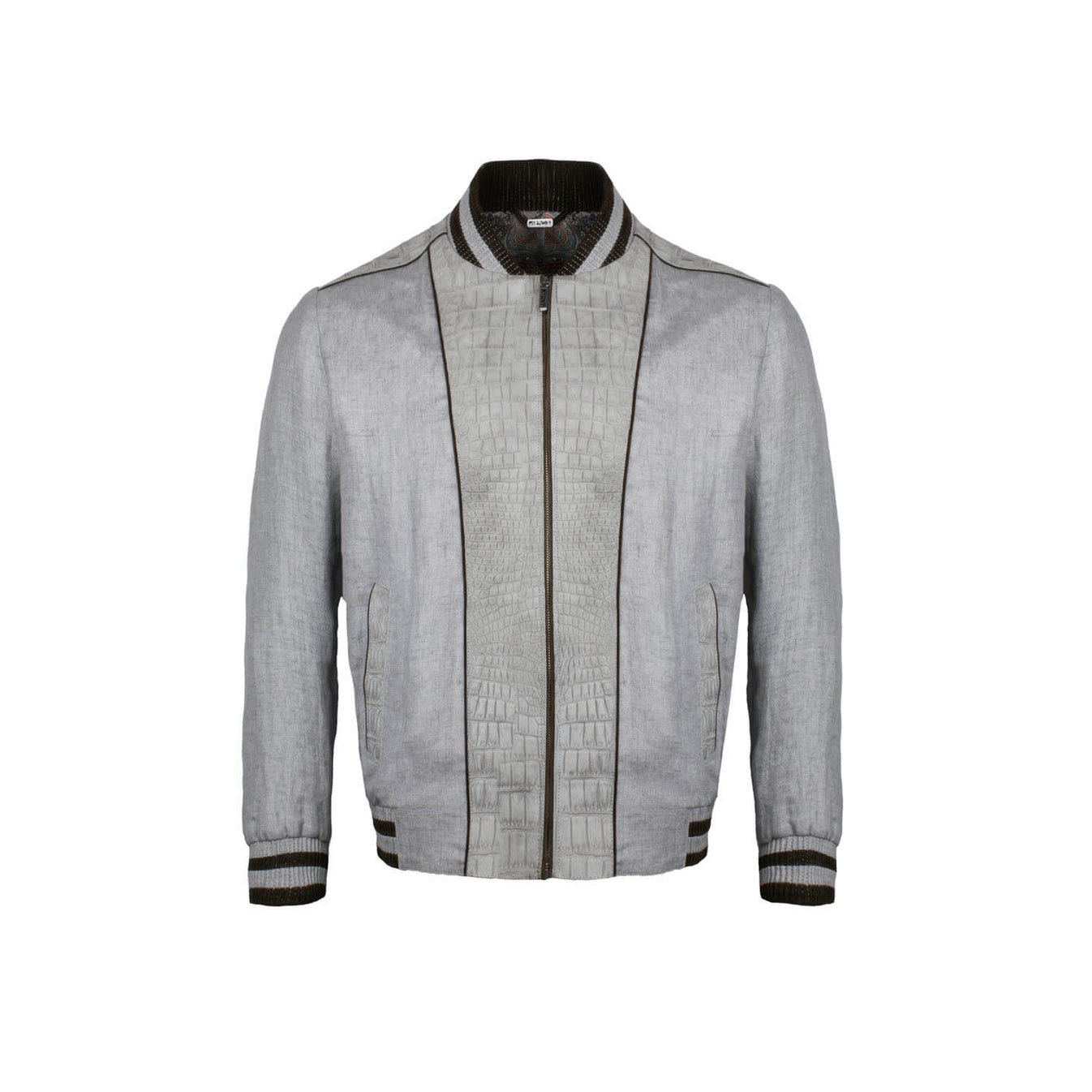 Crocodile leather jacket