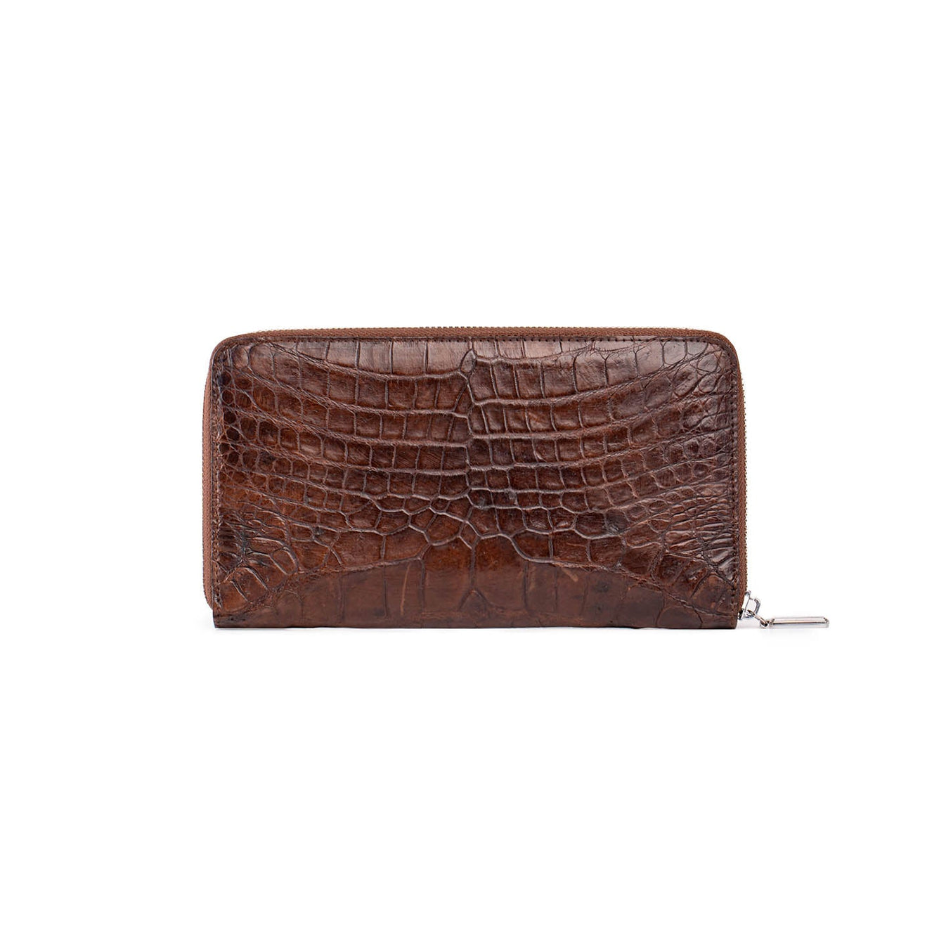Crocodile skin brown wallet (1)