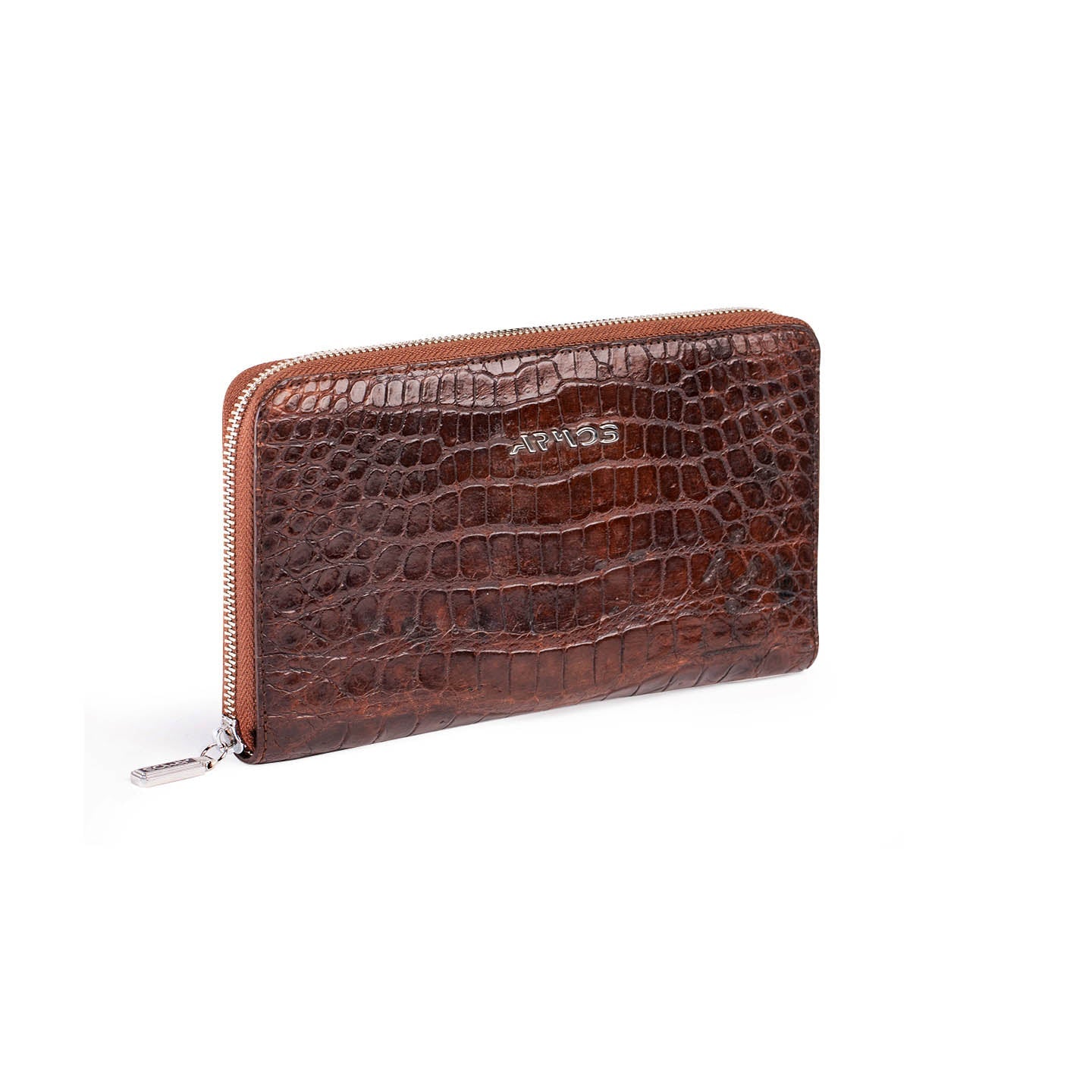 Crocodile skin brown wallet (2)