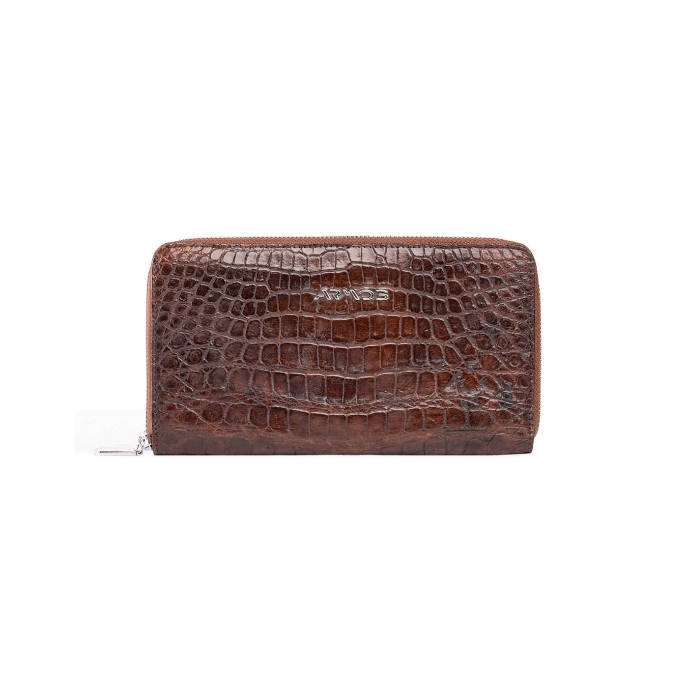 Crocodile skin brown wallet (4)