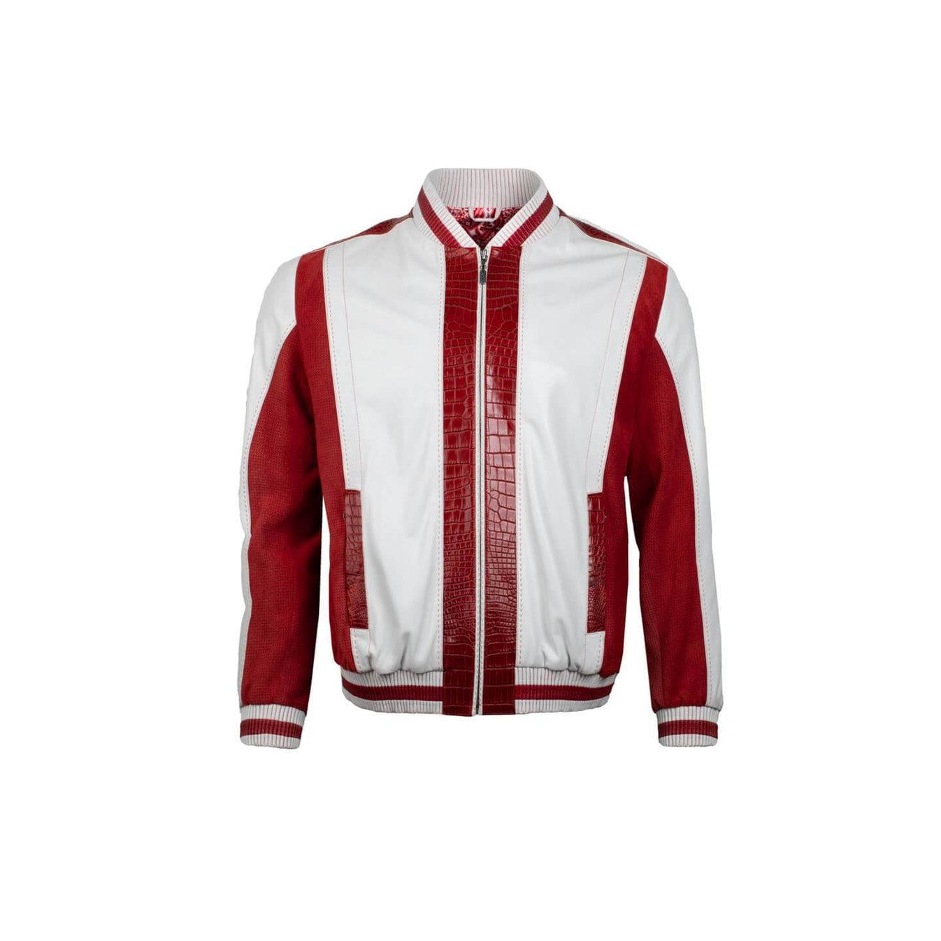 Red and white jacket