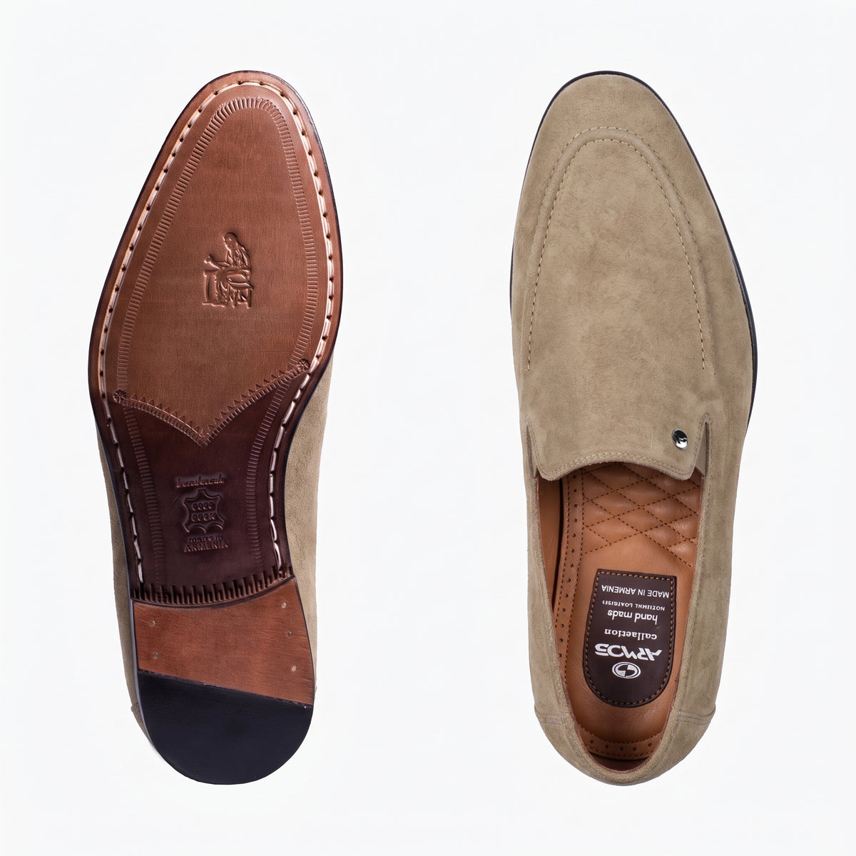 Բեժ թավշյա լոֆեր