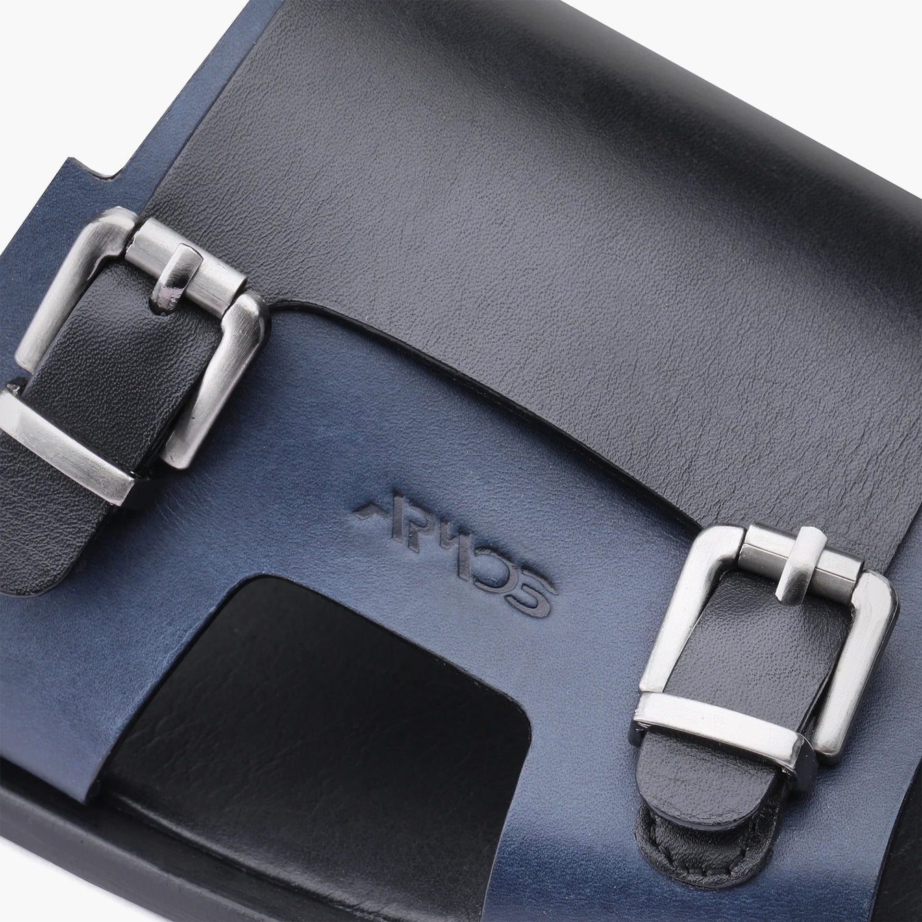 Տղամարդու սև և կապույտ կաշվե սլայդեր սանդալներ