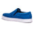 Blue suede slip-on shoes