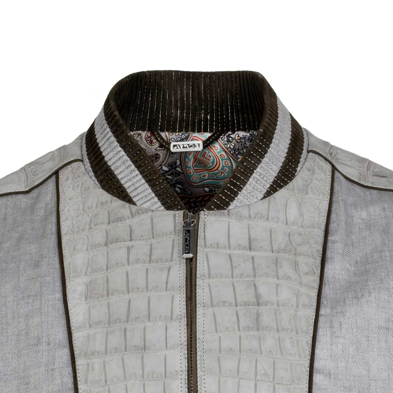 Crocodile leather jacket