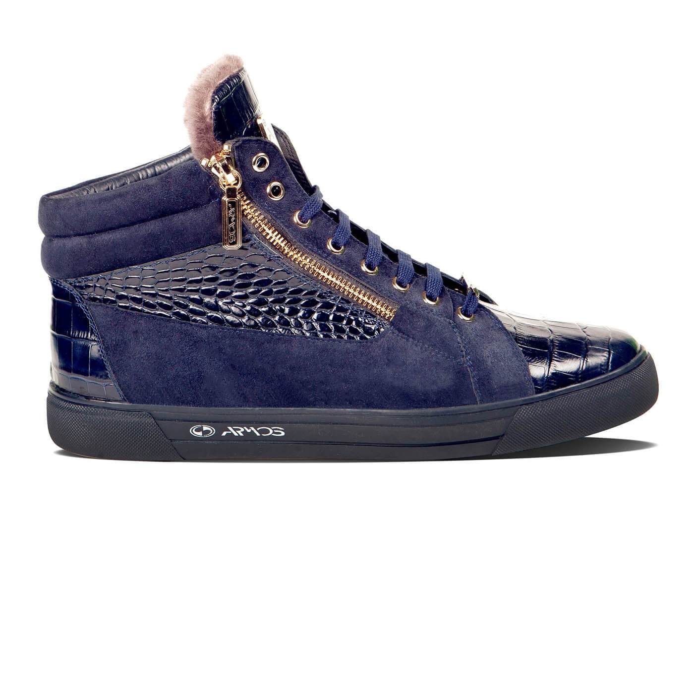 Leather and suede boots