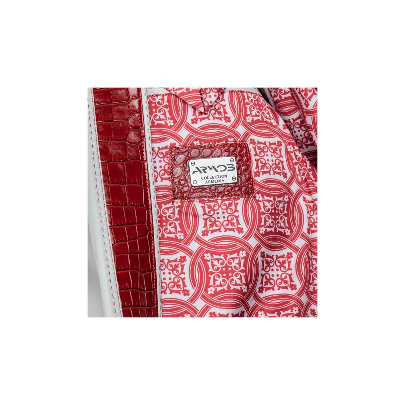 Red and white jacket