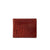 Red brown wallet of crocodile leather
